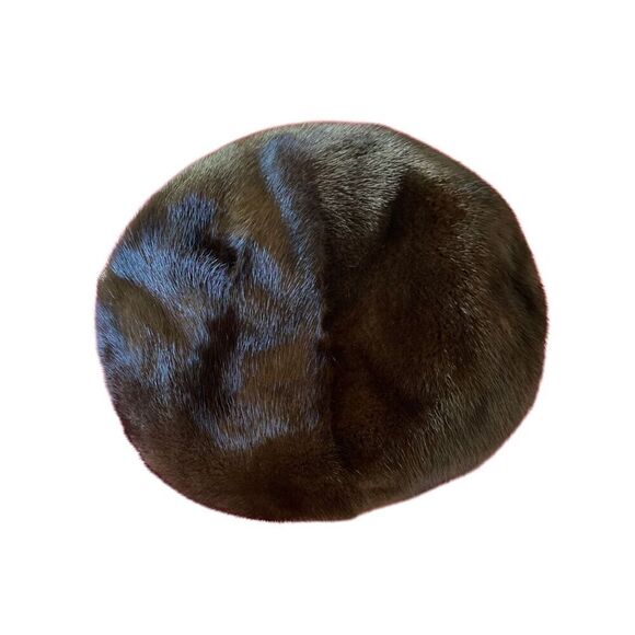 vintage mink women’s beret hat  real fur - Picture 1 of 5